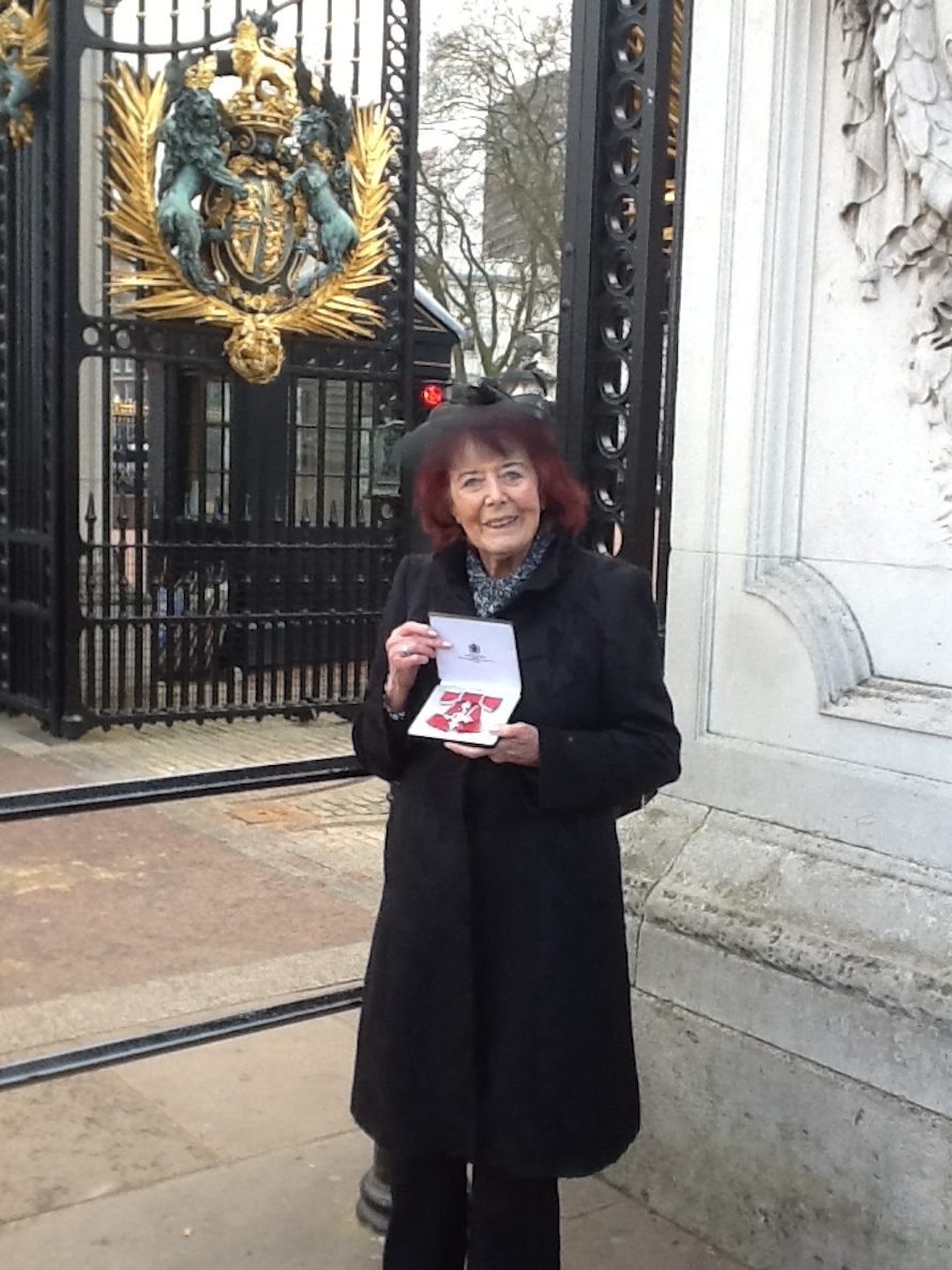 Alanna Knight receiving her MBE