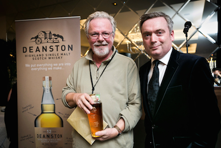 Peter May receiving the Deanston Scottish
                  Crime Novel of the Year