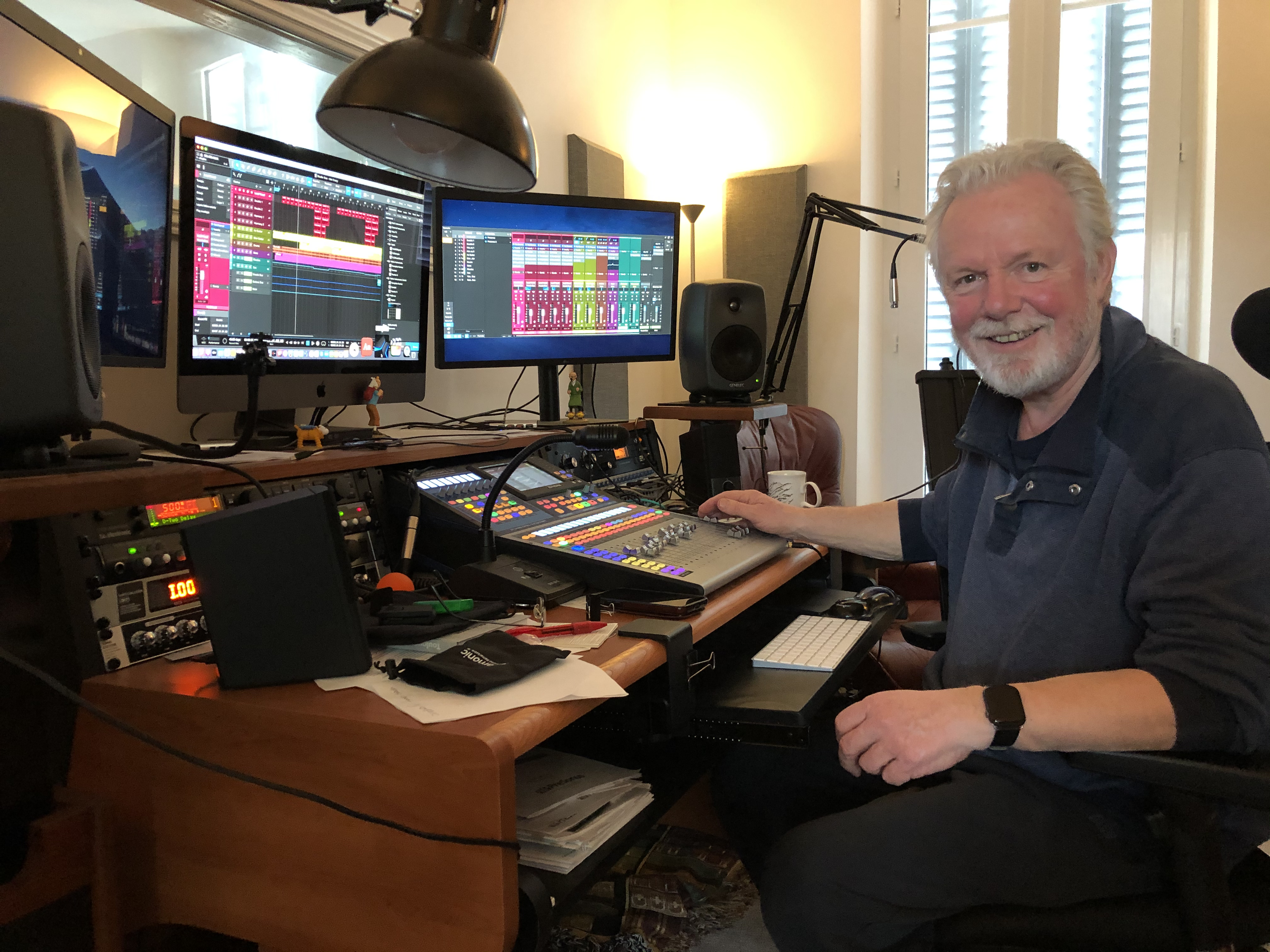 Peter May in
                  recording studio